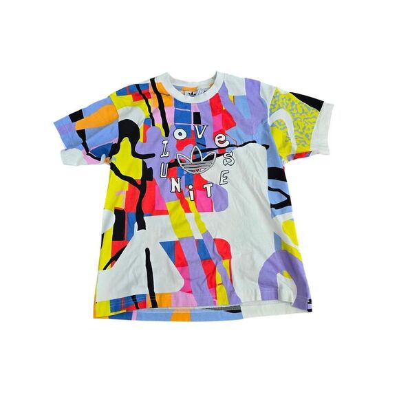 Adidas Love Unites Graphic Tee Men’s XS Colorful Pride Shirt Streetwear - Picture 1 of 6